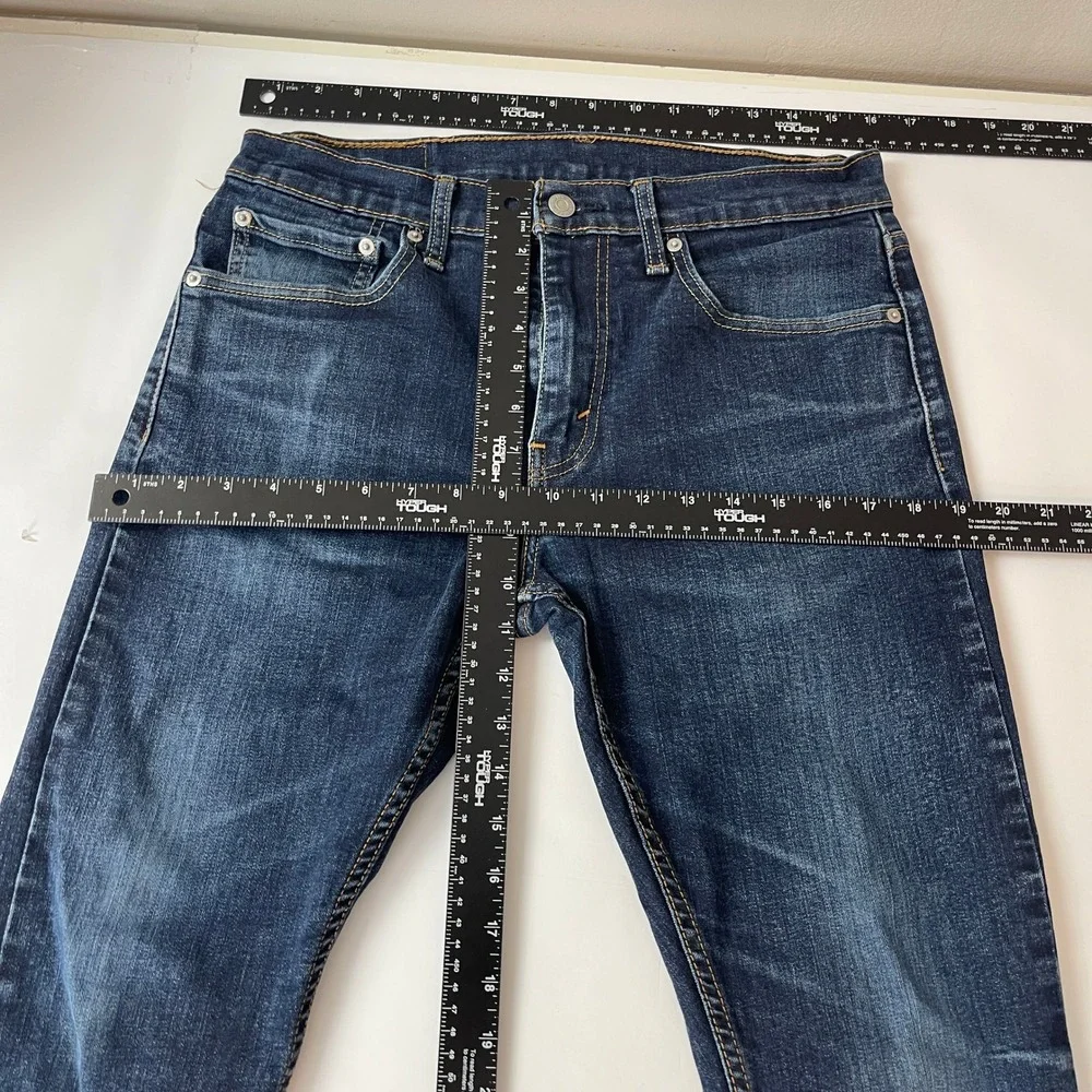 Levis 512 Jeans Mens 32x28* Blue Slim Taper Dark Wash Denim Stretch Preppy